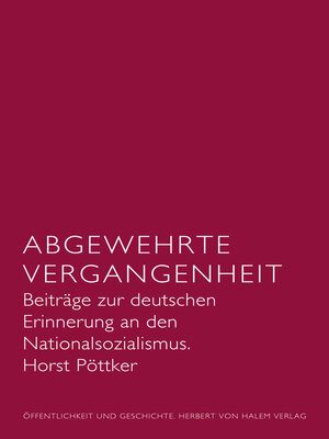 cover image of Abgewehrte Vergangenheit